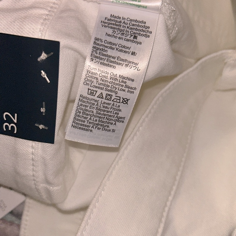 NWT J Crew Factory Slim wide-leg sailor jean in all-day stretch Seashell White - Picture 9 of 12